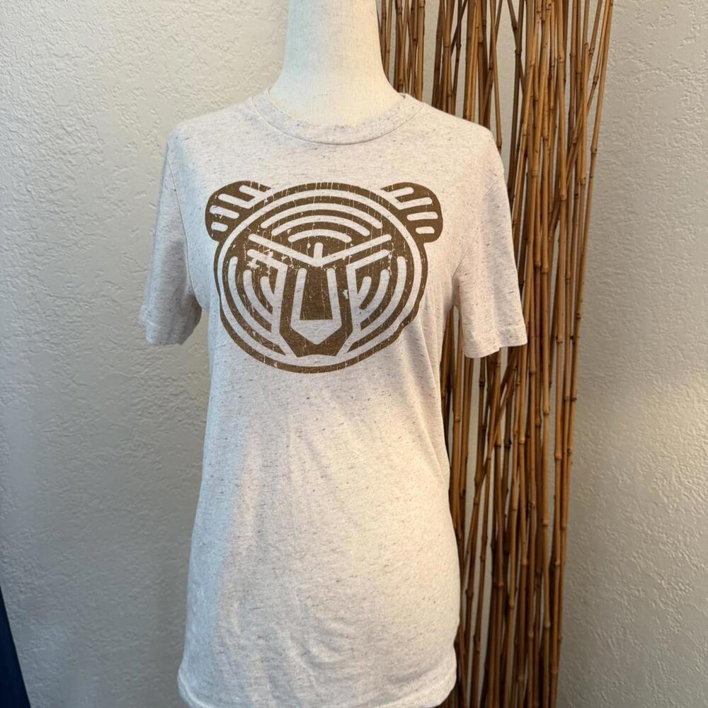 Tan and Gold Memphis Grizzlies hand screen printed Rowdy Dept. t-shirt